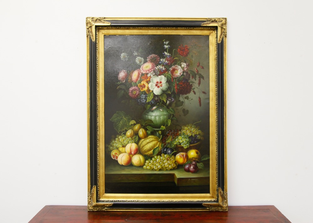 J. Nodrik Still Life Oil Painting