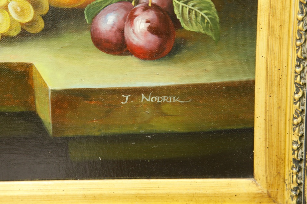 J. Nodrik Still Life Oil Painting