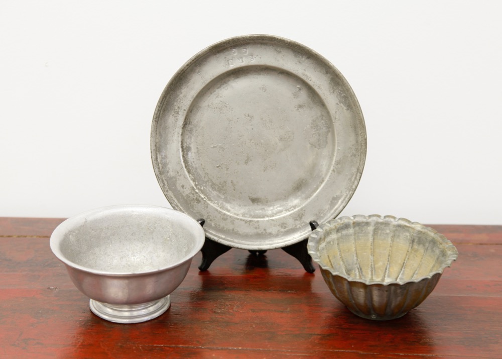Trio of Pewter Dishware
