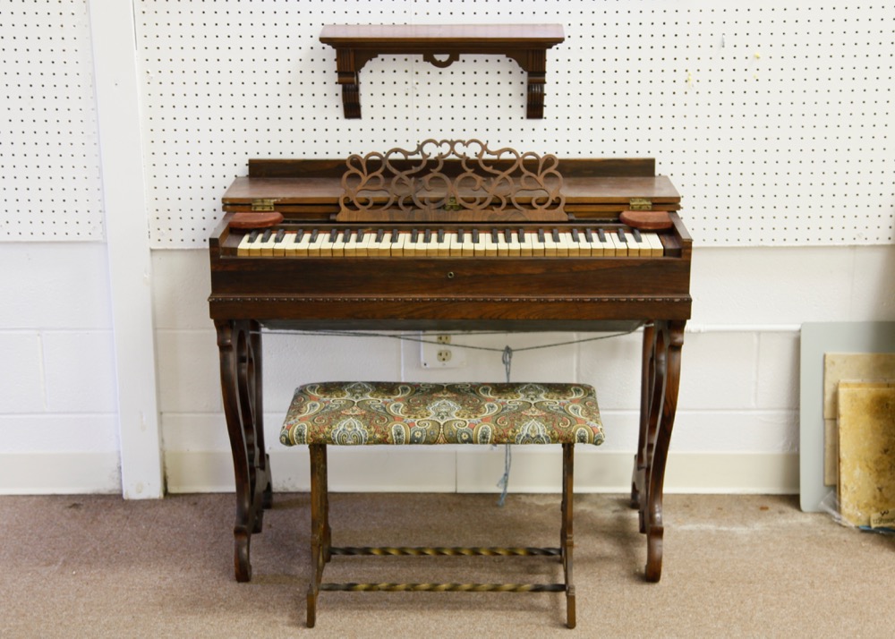 Civil War Era Melodeon with Stool