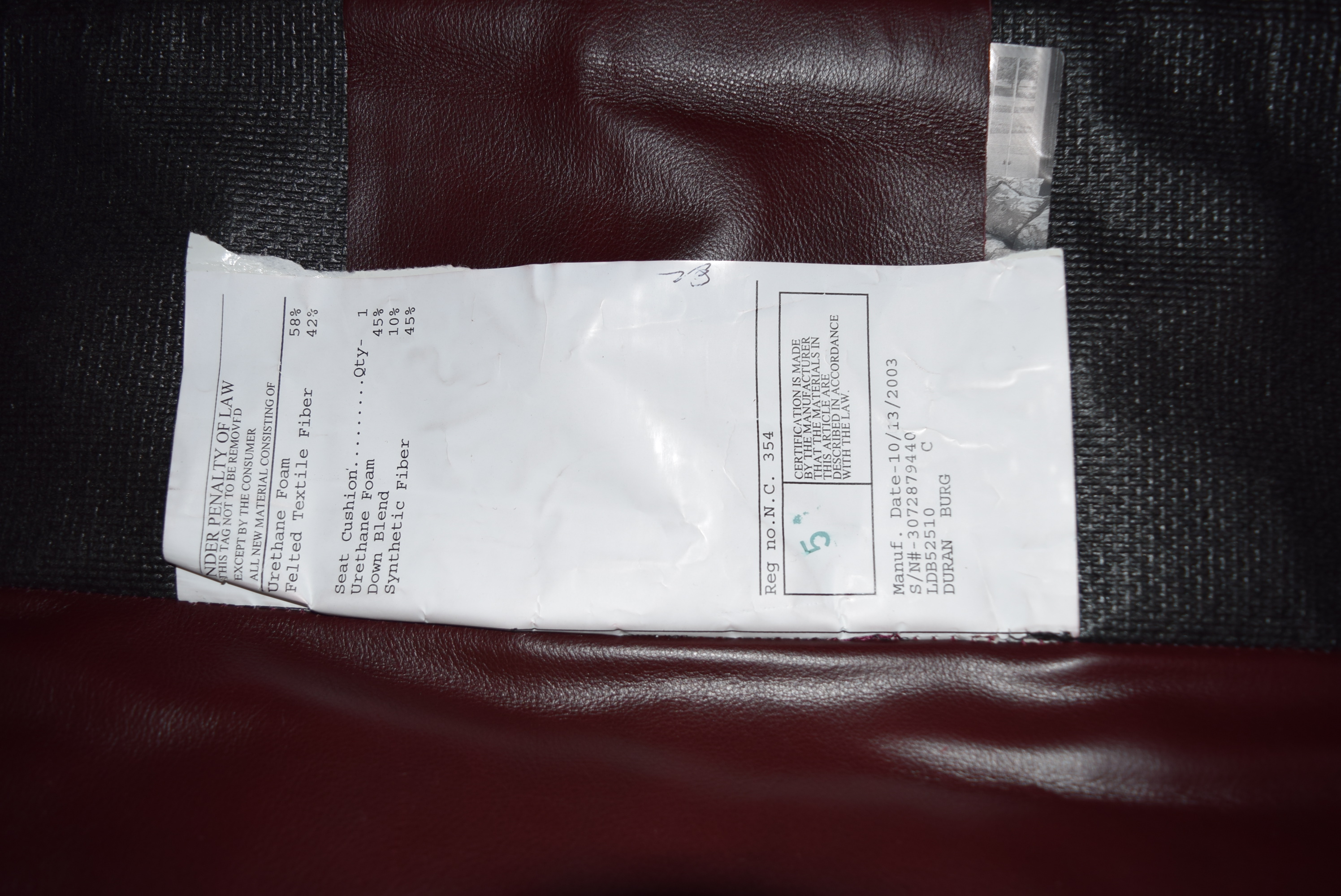 Distinctions Burgundy Leather Chair