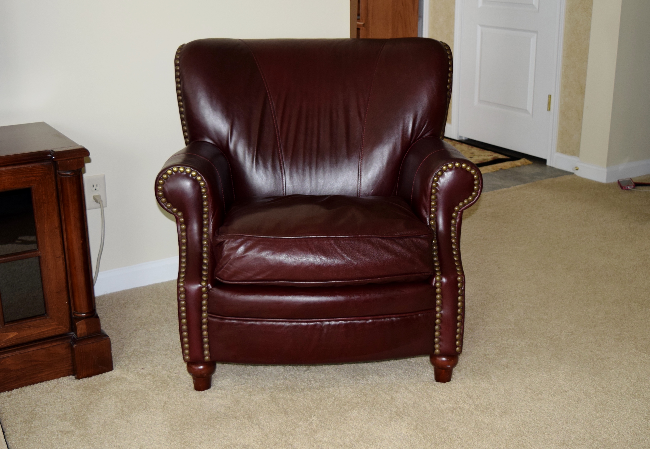 Distinctions Burgundy Leather Chair