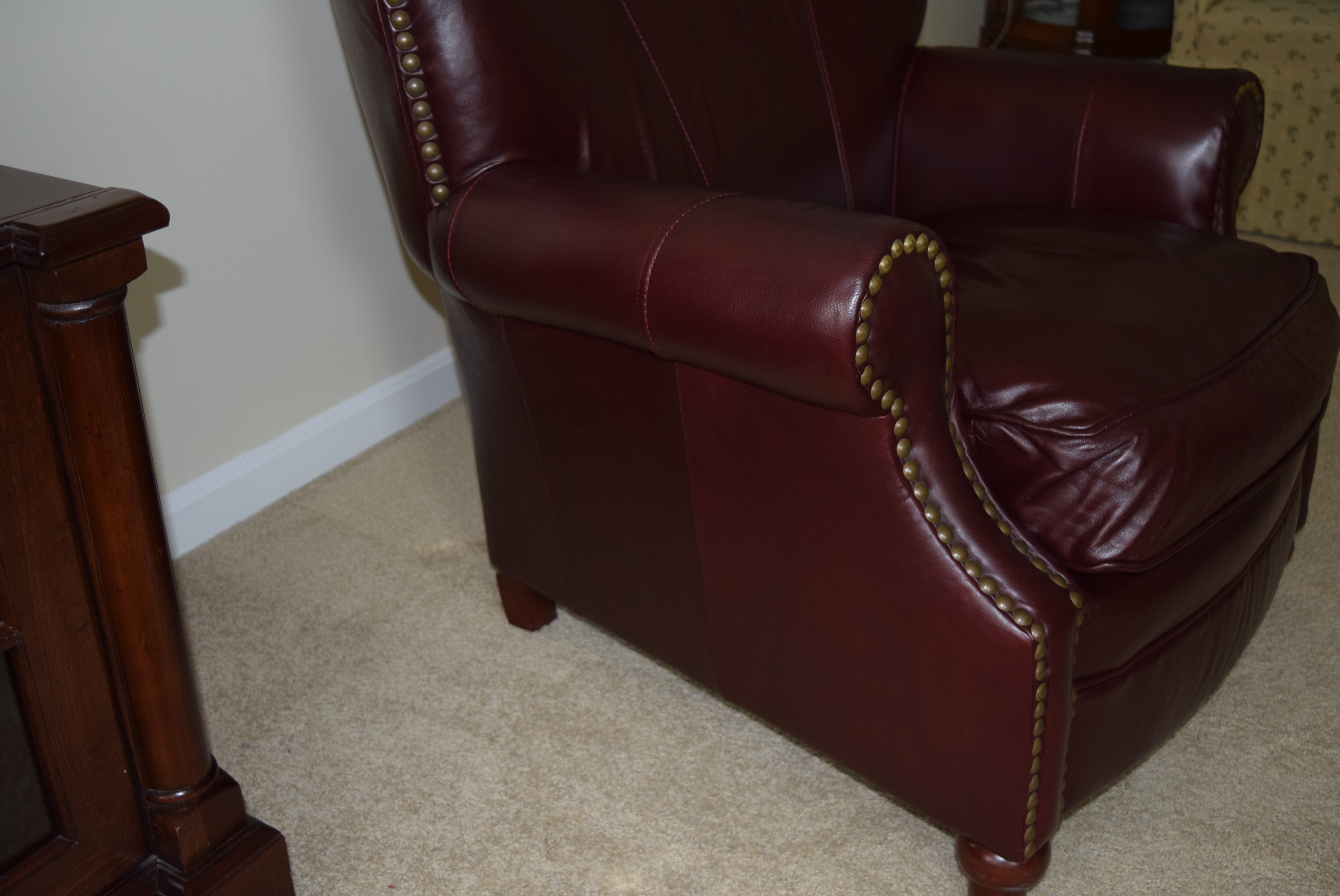 Distinctions Burgundy Leather Chair