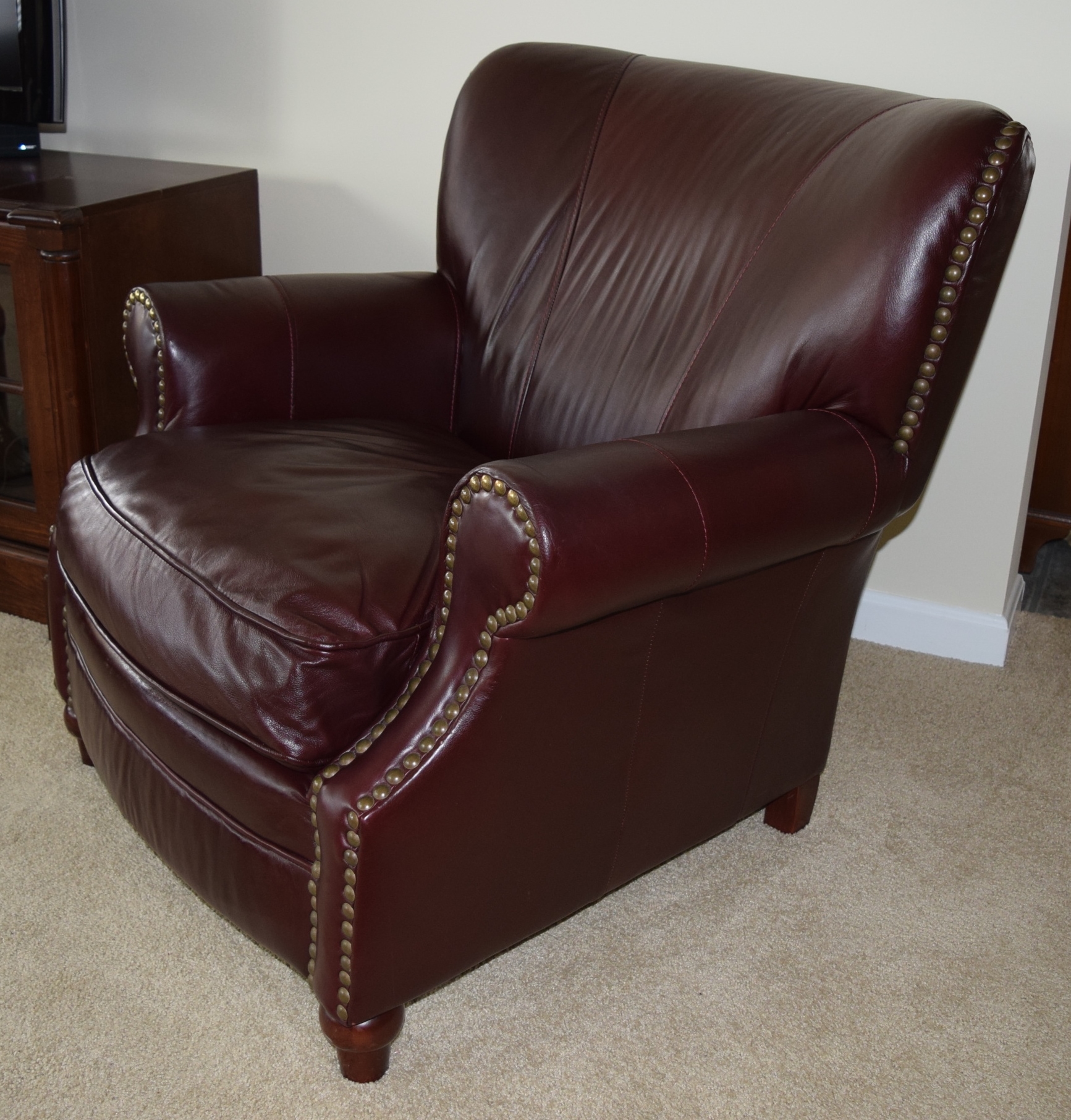 Distinctions Burgundy Leather Chair