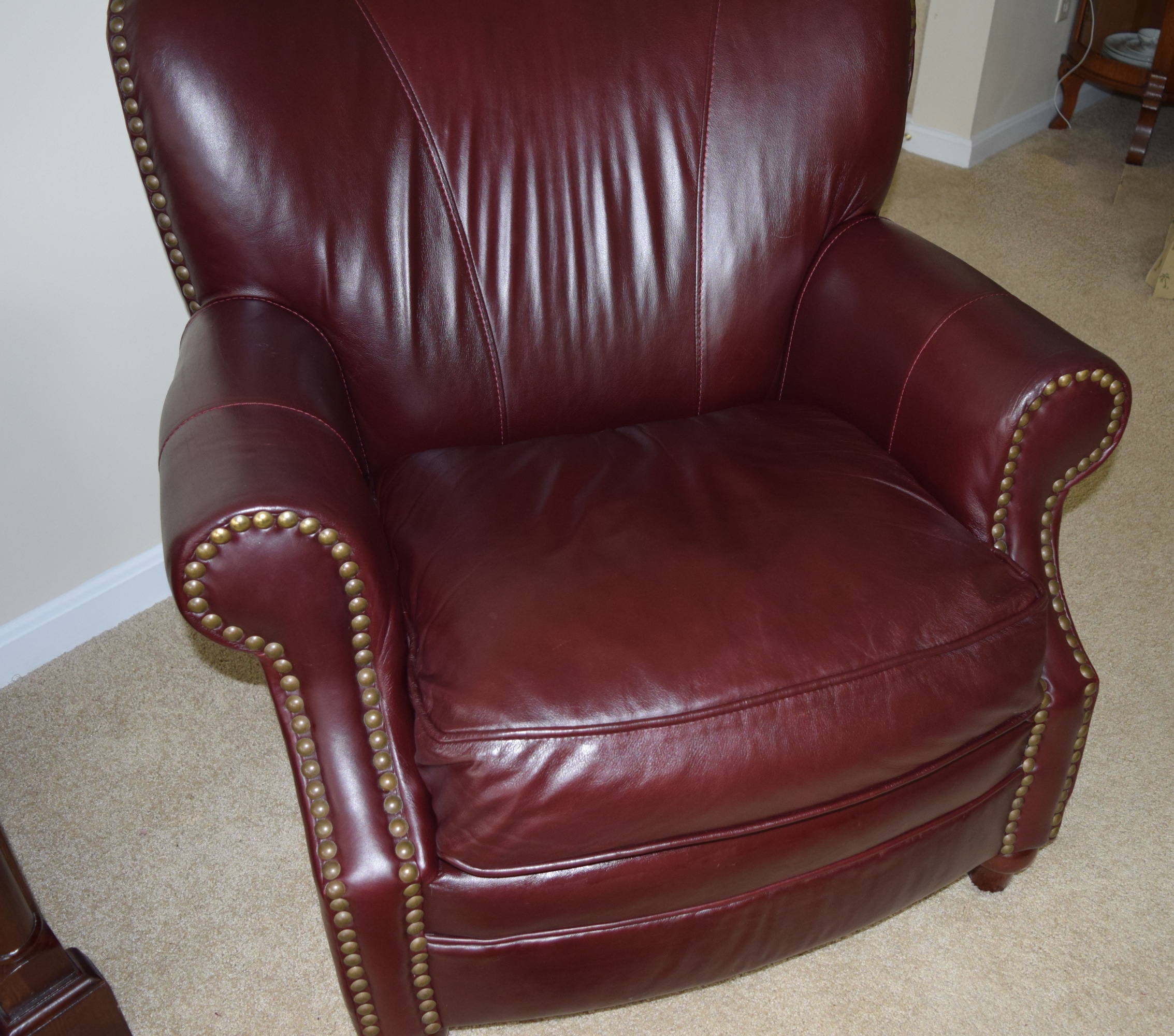 Distinctions Burgundy Leather Chair