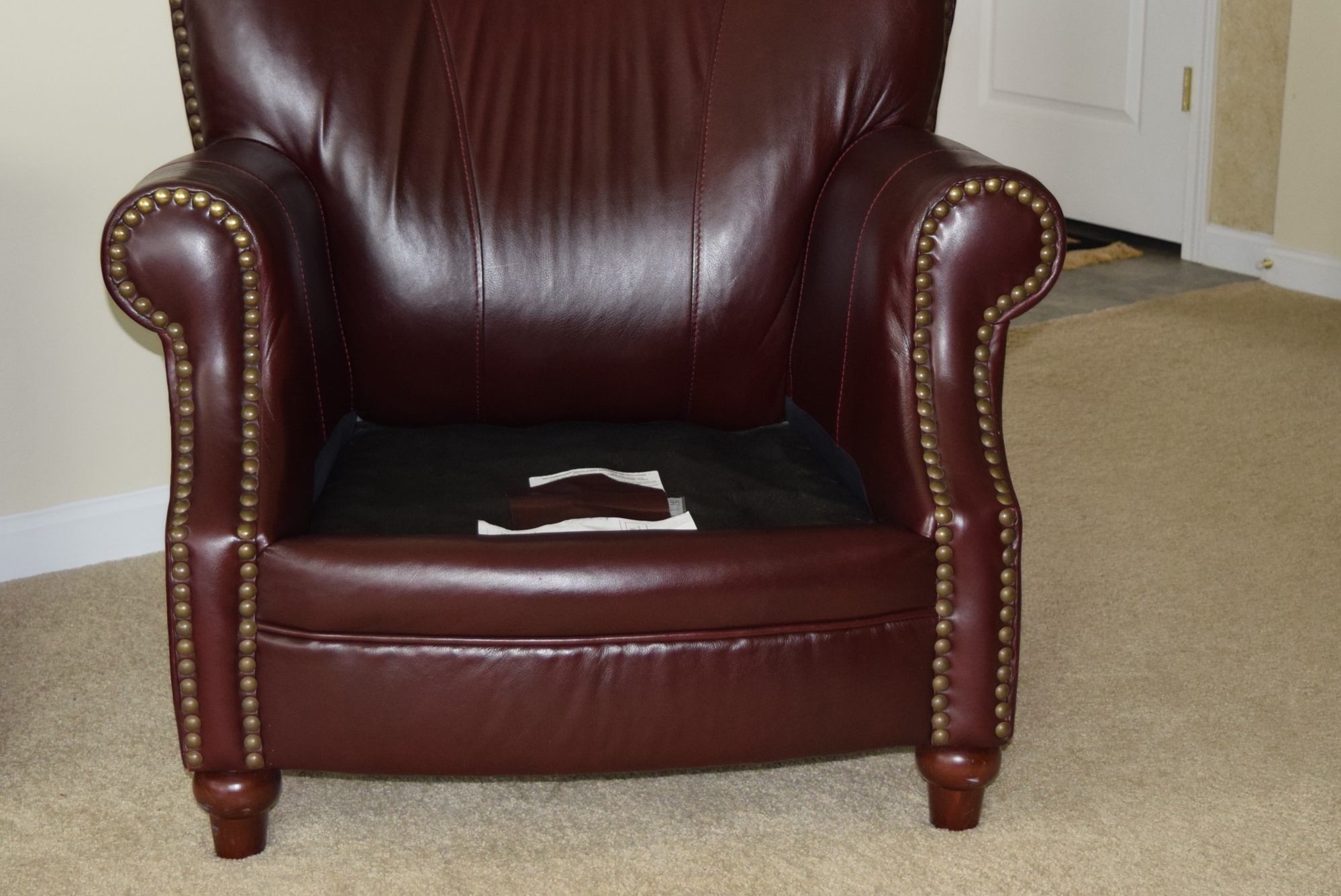 Distinctions Burgundy Leather Chair