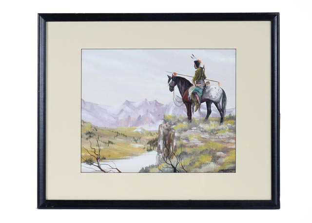 Original Gouache Painting by White Buffalo / Bobby Hill