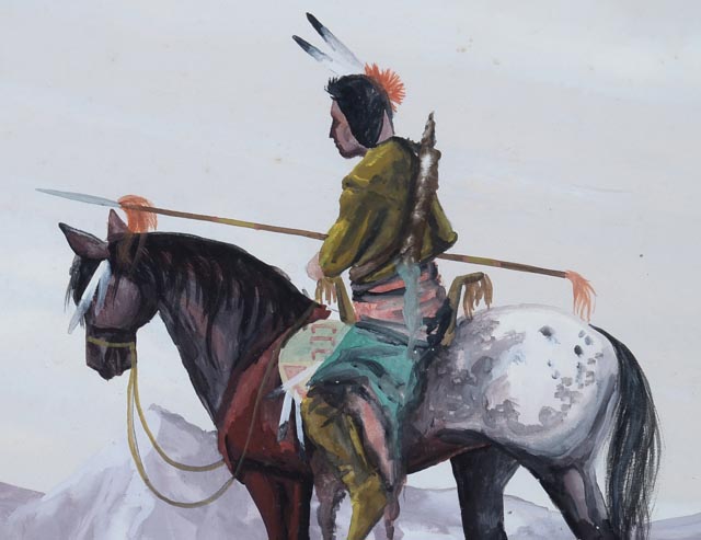 Original Gouache Painting by White Buffalo / Bobby Hill