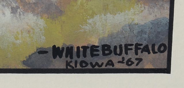 Original Gouache Painting by White Buffalo / Bobby Hill