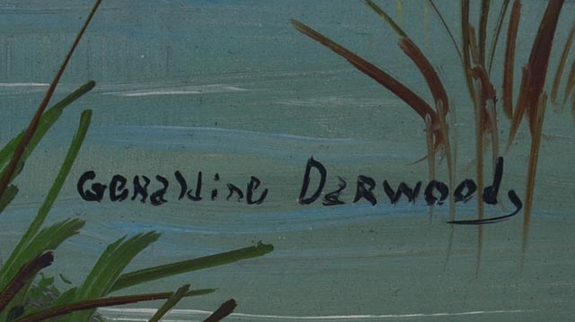 Vintage Landscape Painting by Geraldine Darwood