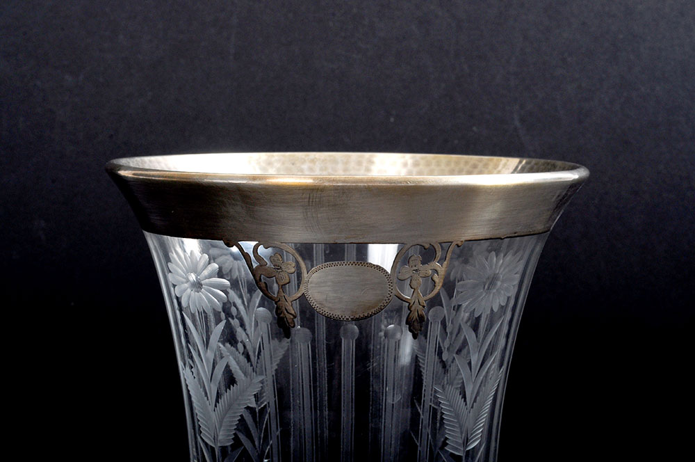 Vintage Silver Overlay Glassware