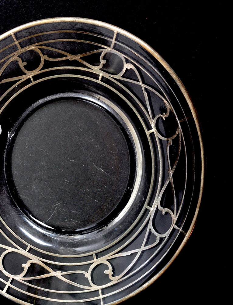 Vintage Silver Overlay Glassware