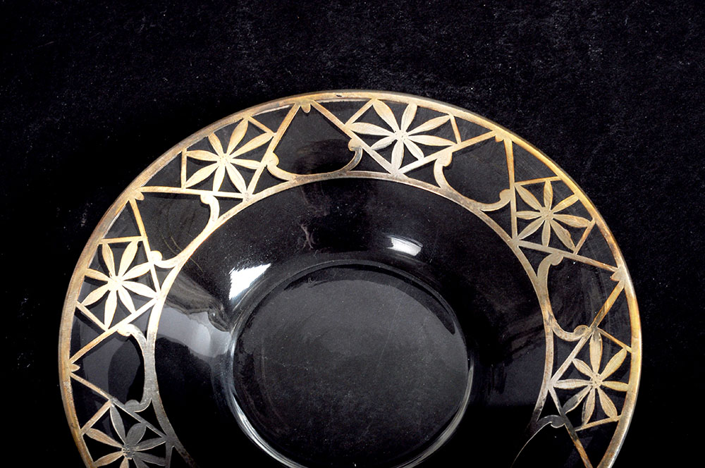 Vintage Silver Overlay Glassware