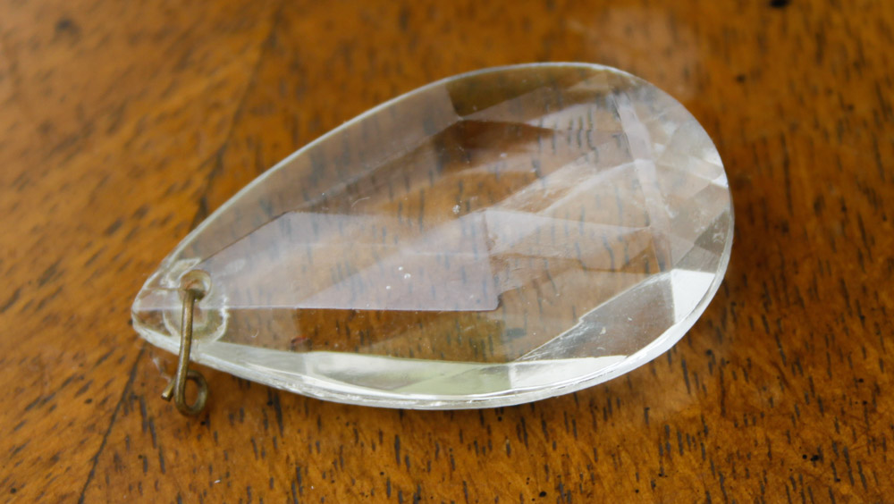 Glass and Gilt Table Lamp