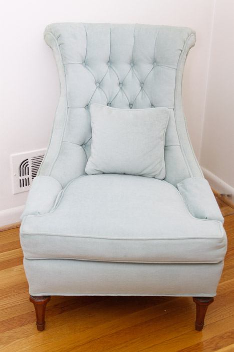 Blue Tufted Chair