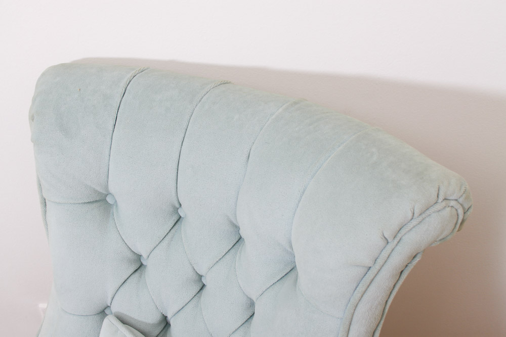 Blue Tufted Chair