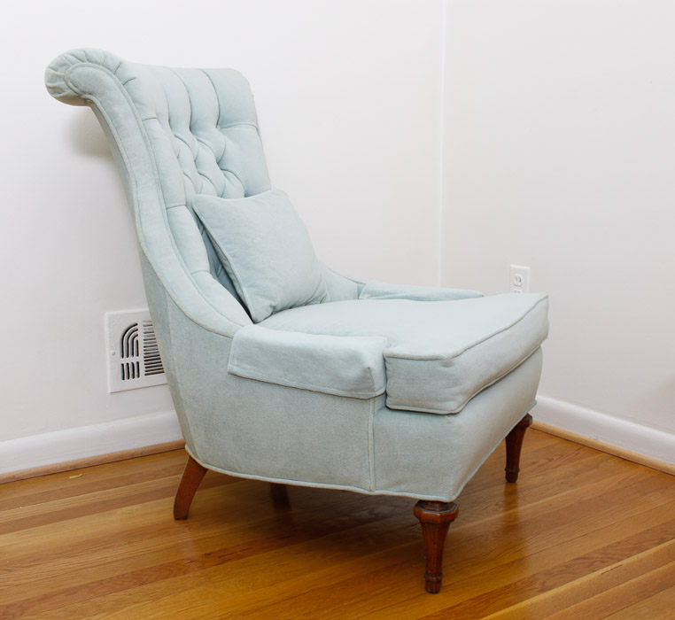 Blue Tufted Chair