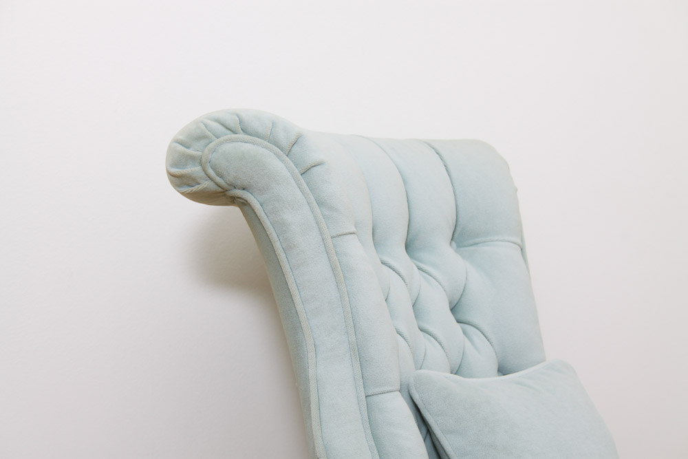 Blue Tufted Chair