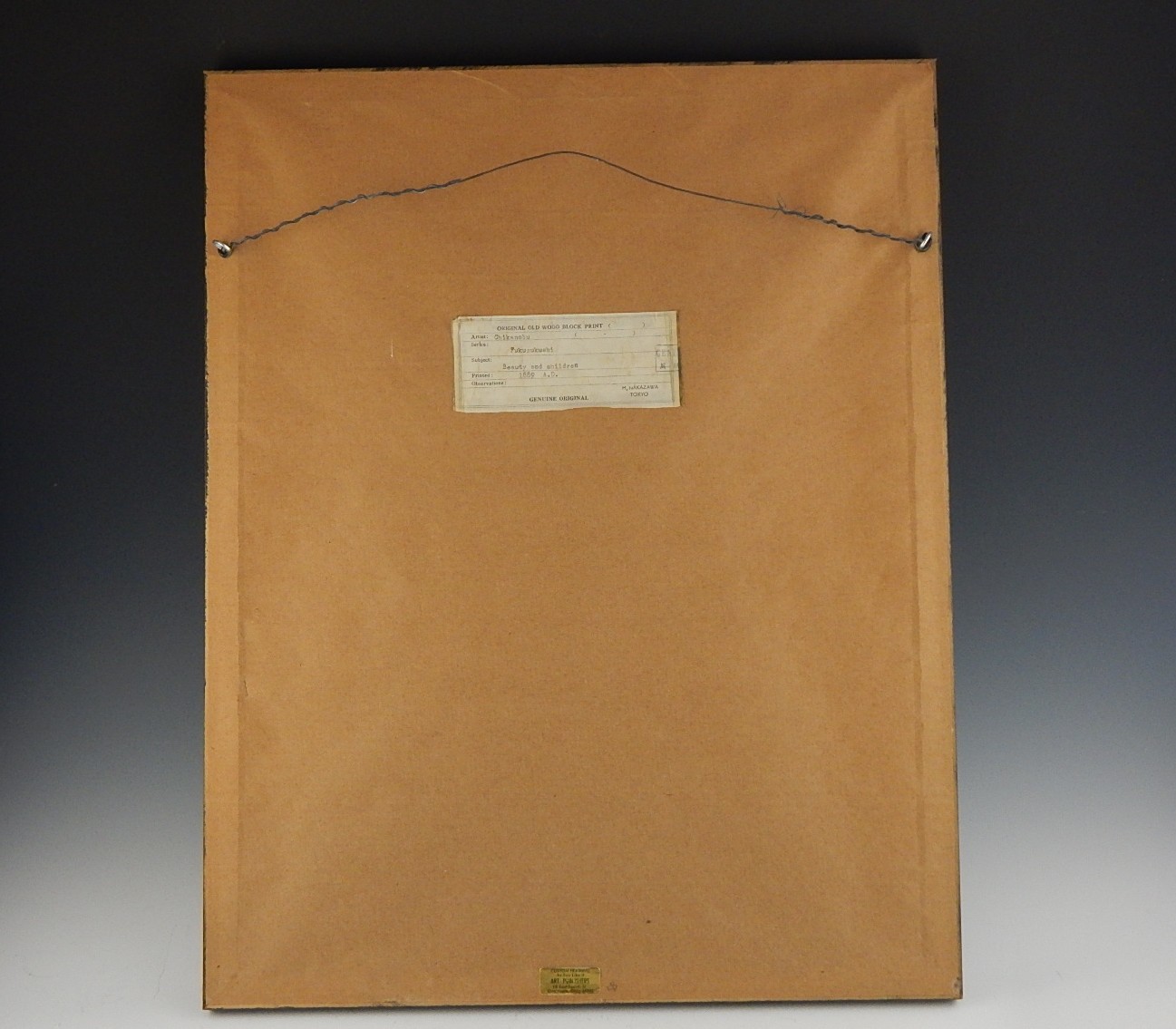 1889 Japanese Chikanobu Woodblock Print - Beauty and Children