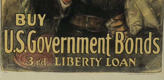 WWI Liberty Loan Color Lithograph Propaganda Poster