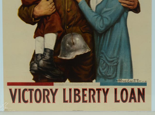 WWI Victory Liberty Loan Color Lithograph Propaganda Poster