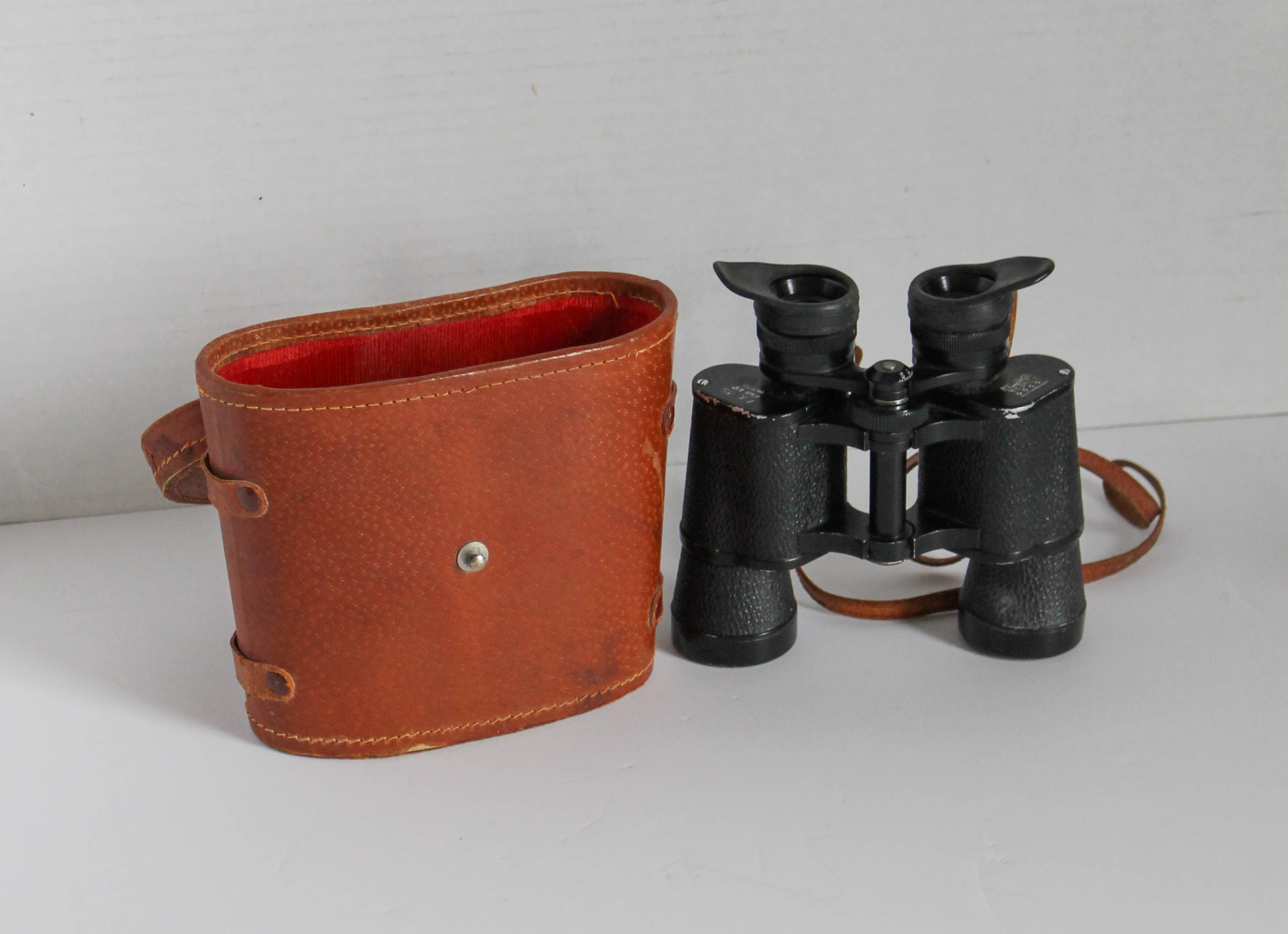 Vintage Omega Binoculars with Long Tail Bird Carving