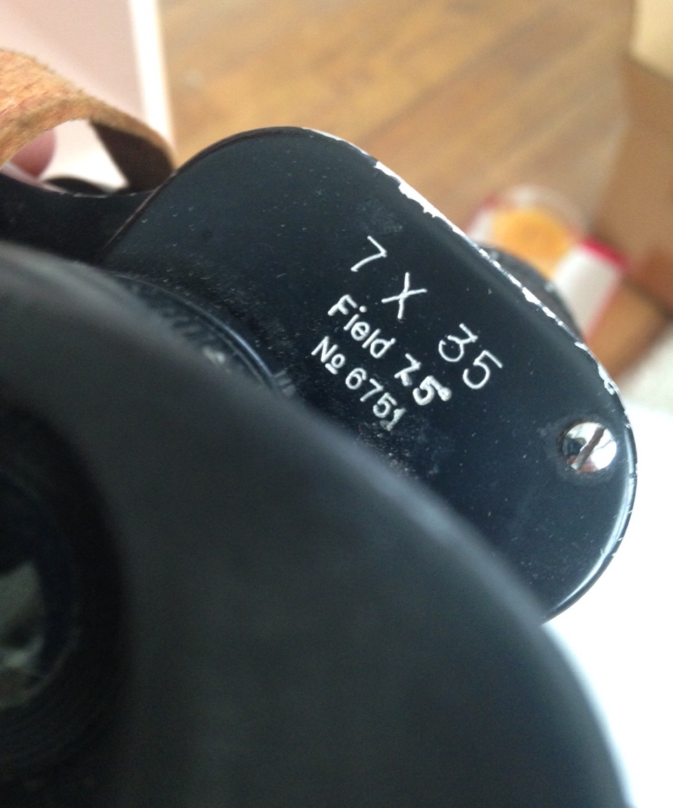 Vintage Omega Binoculars with Long Tail Bird Carving