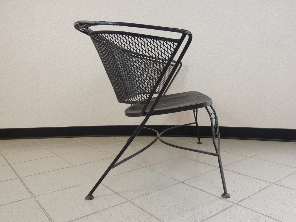 Curved Back Wrought Iron Garden Bench