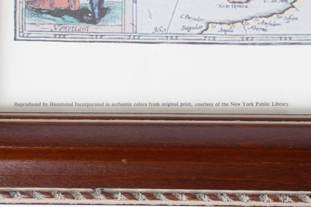 Pair of Framed Map Prints