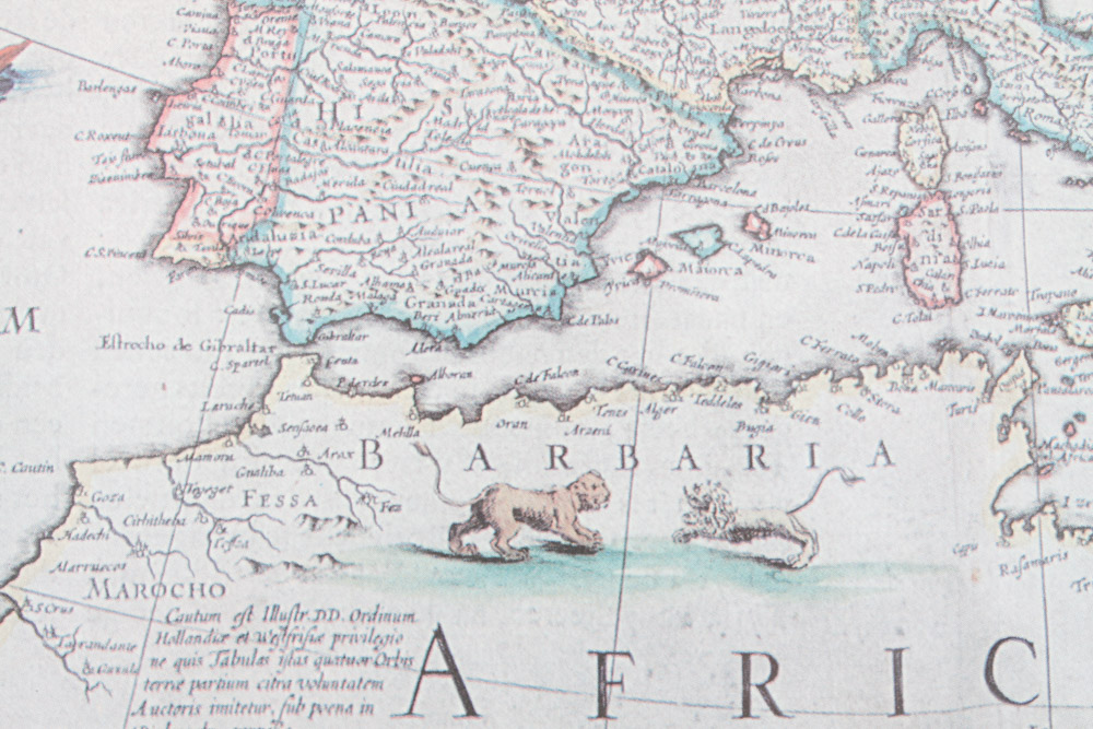 Pair of Framed Map Prints