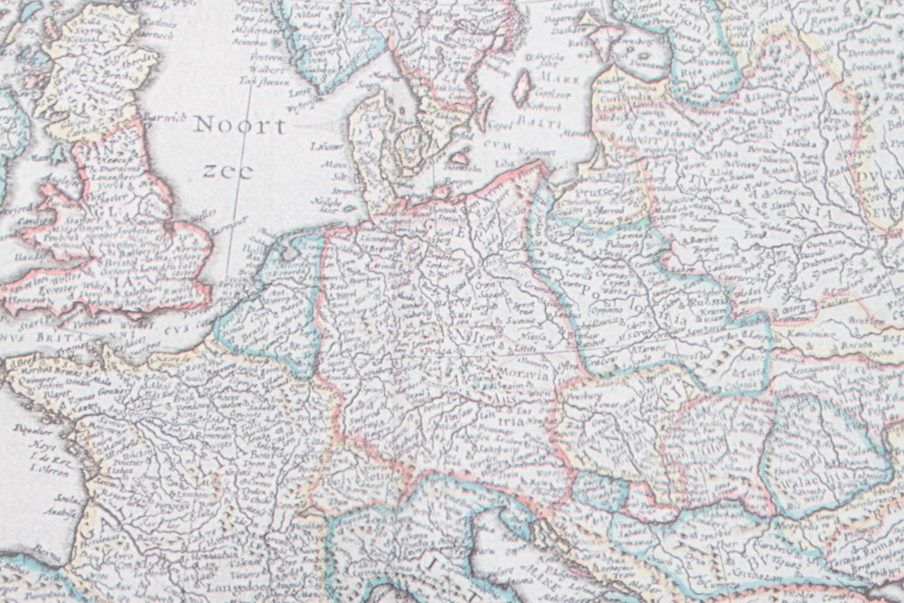 Pair of Framed Map Prints