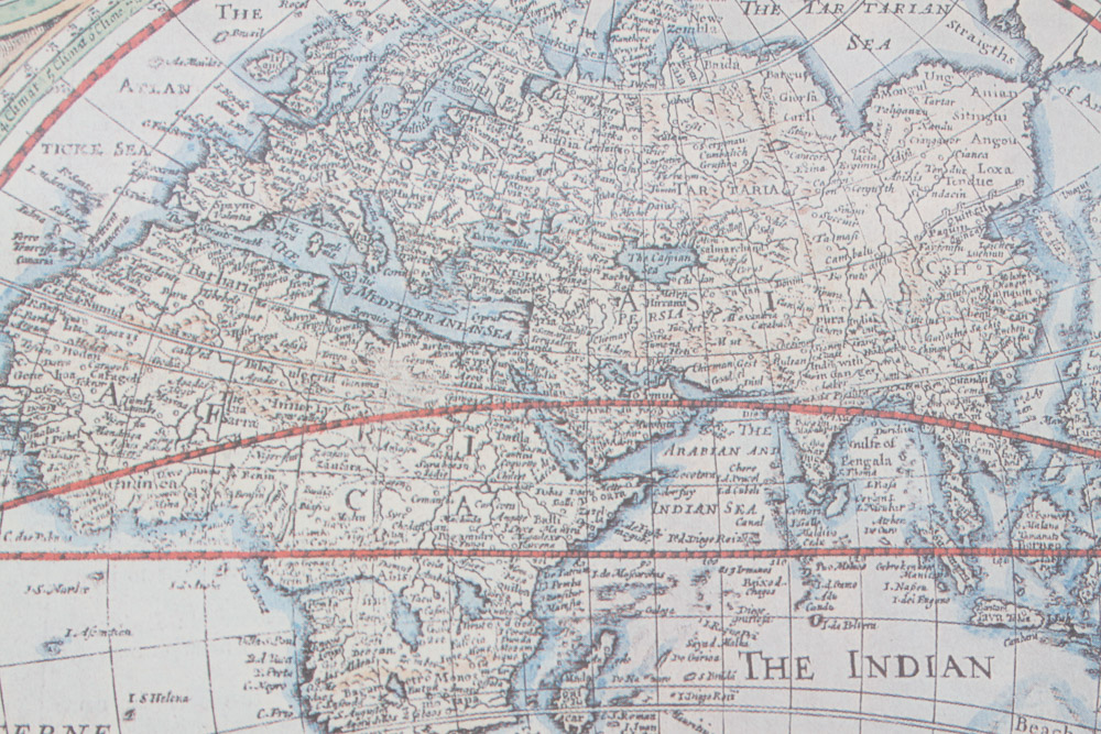 Pair of Framed Map Prints