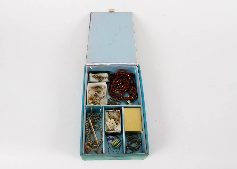 Vintage Costume Jewelry and Box