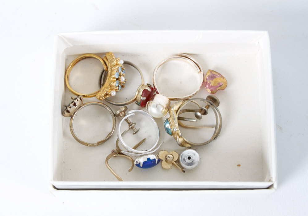 Vintage Costume Jewelry and Box