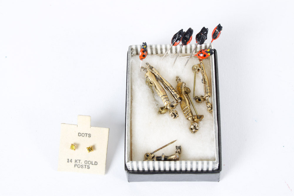 Vintage Costume Jewelry and Box