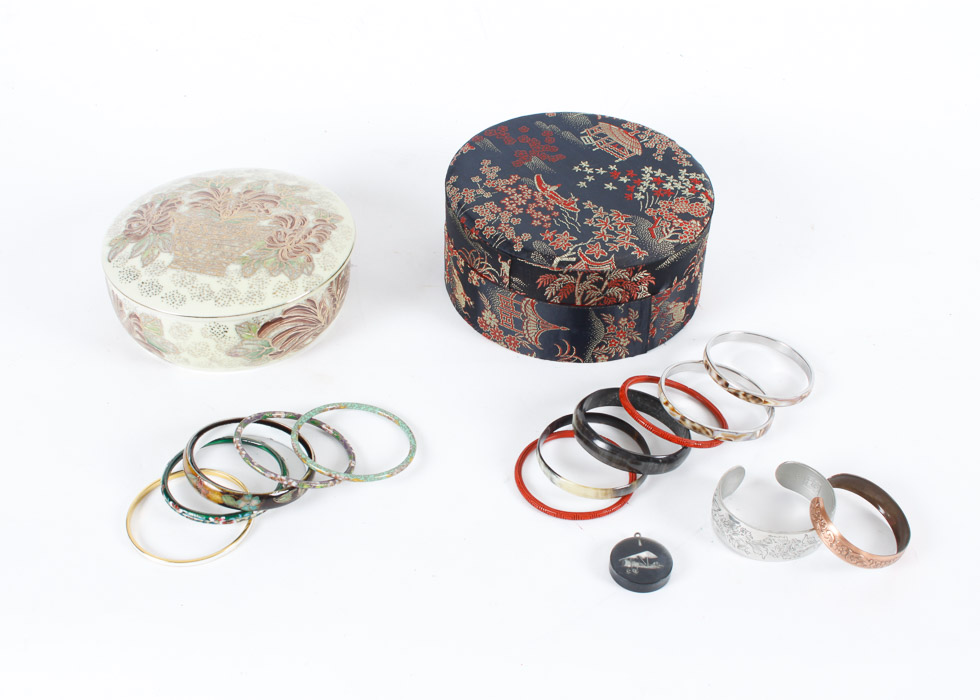 Vintage Bangles and Jewelry Boxes