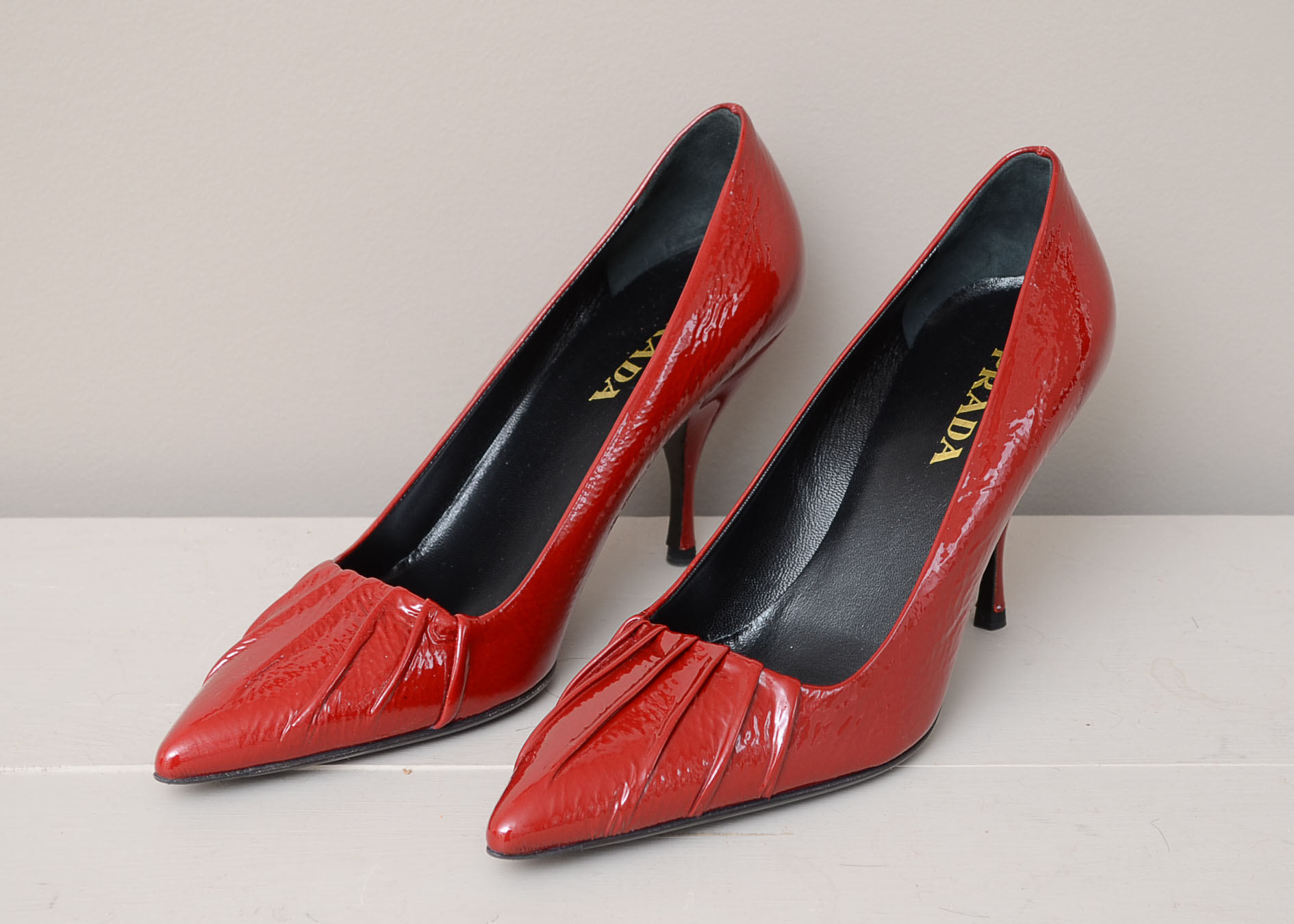 Prada Red Patent Leather High Heels