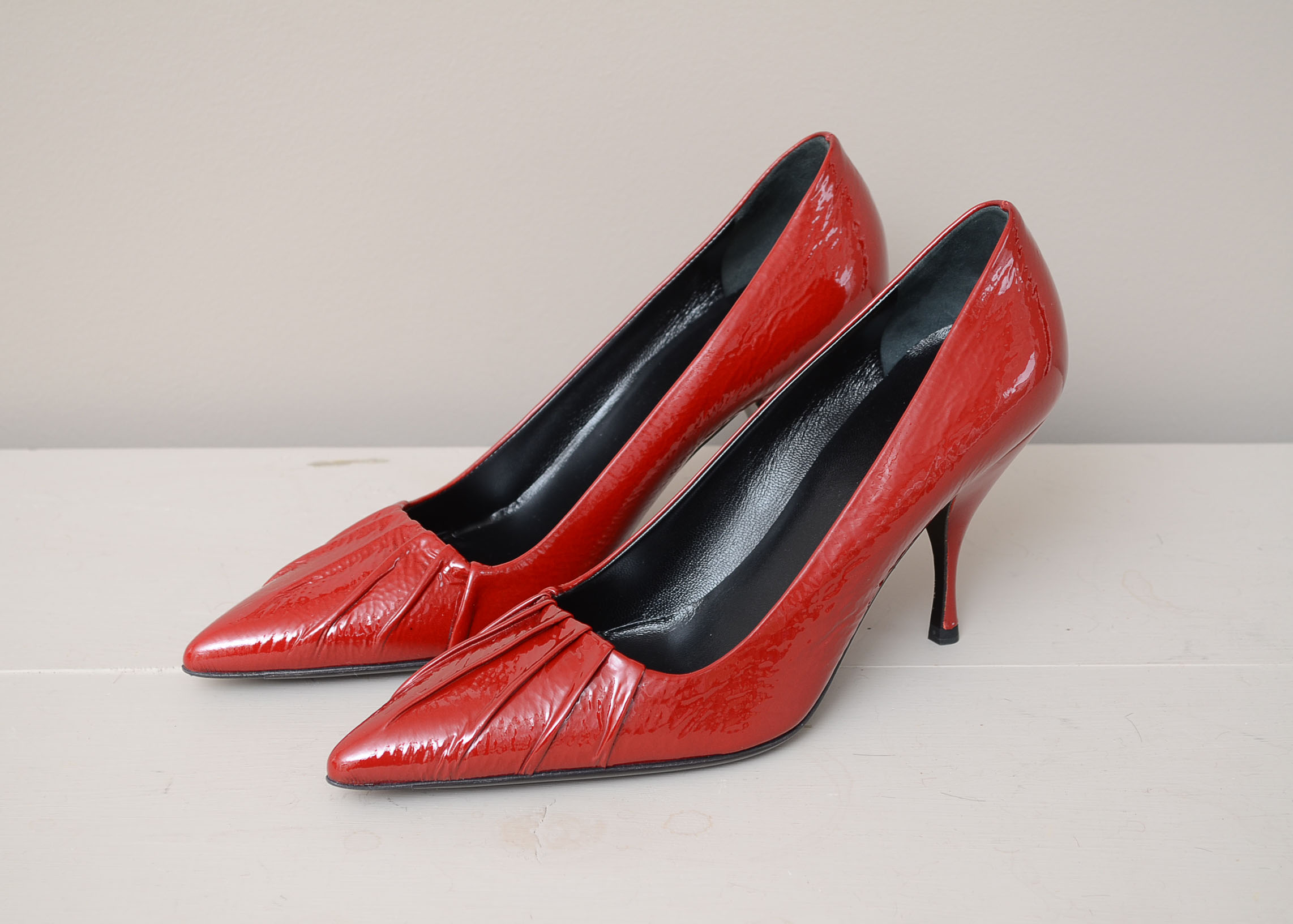 Prada Red Patent Leather High Heels