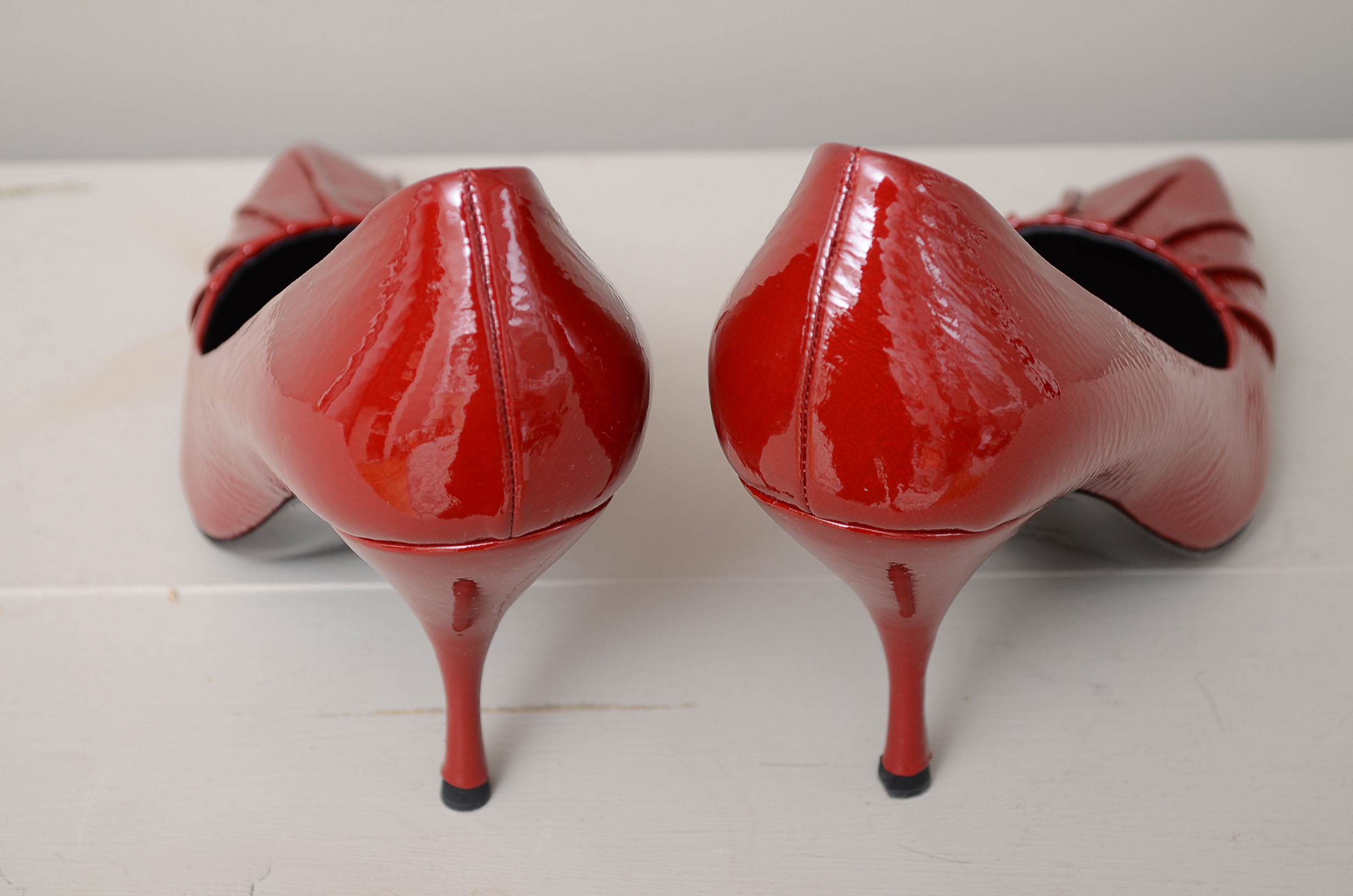 Prada Red Patent Leather High Heels