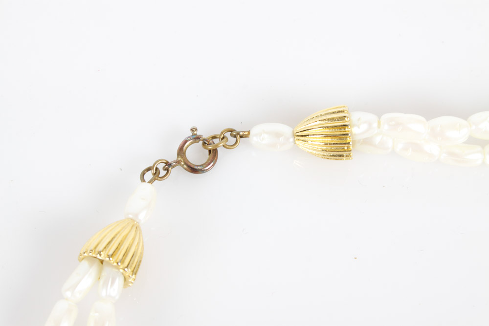 Freshwater Blister Pearls and Colored Stone Necklaces