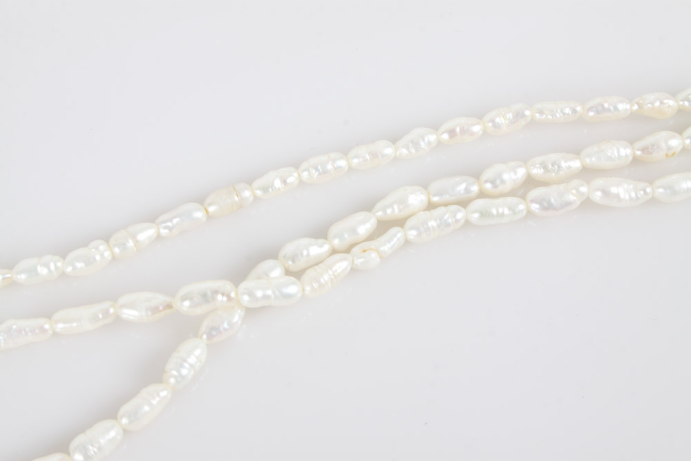 Freshwater Blister Pearls and Colored Stone Necklaces