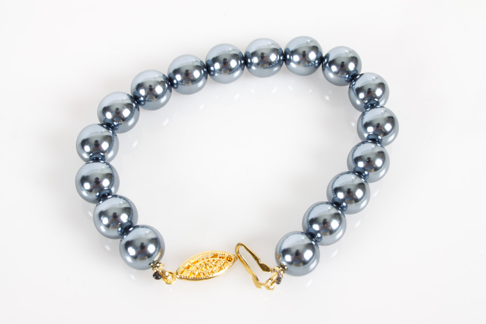 Faux Black Pearl Necklace and Beads