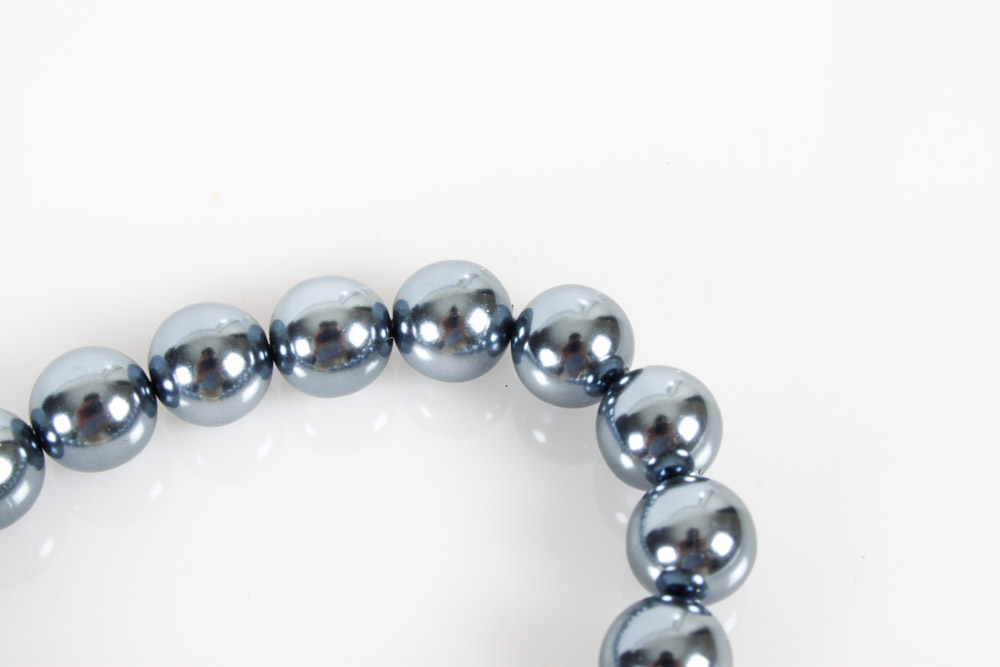 Faux Black Pearl Necklace and Beads