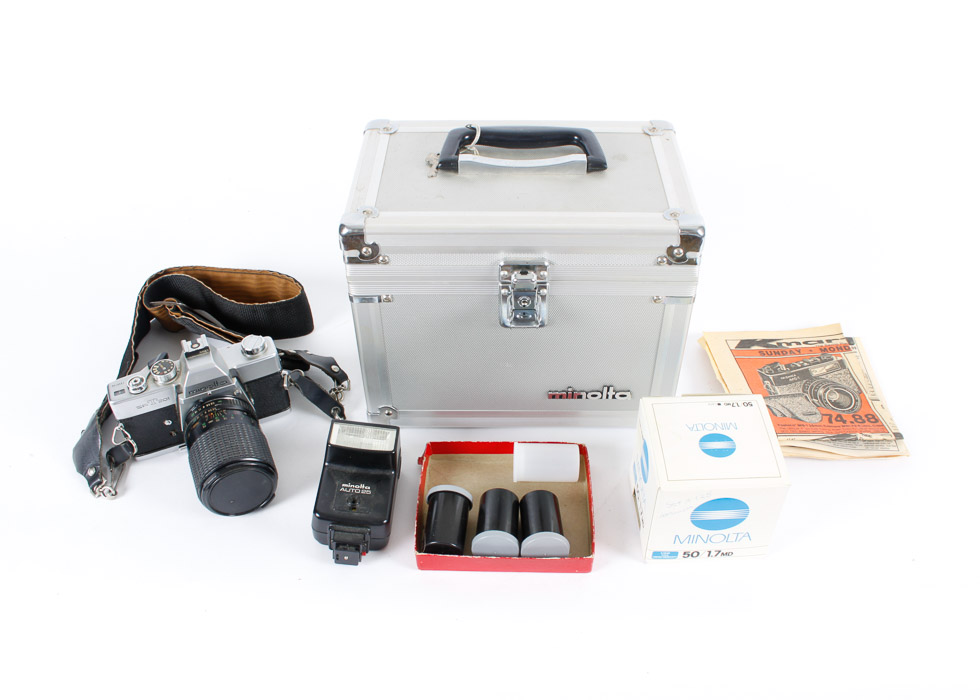 Vintage Minolta Camera and Accessories