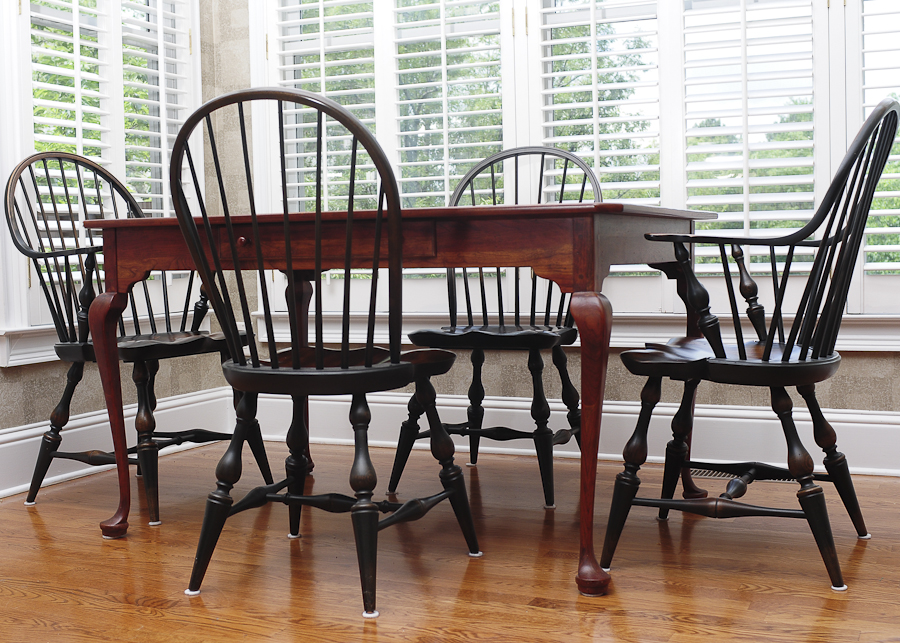 Bob Timberlake Breakfast Table and Four Windsor Style Chairs Everything But The House