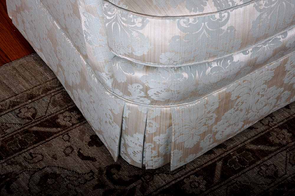 Camelback Silk Damask Sofa