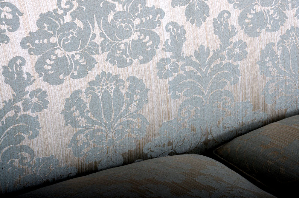 Camelback Silk Damask Sofa