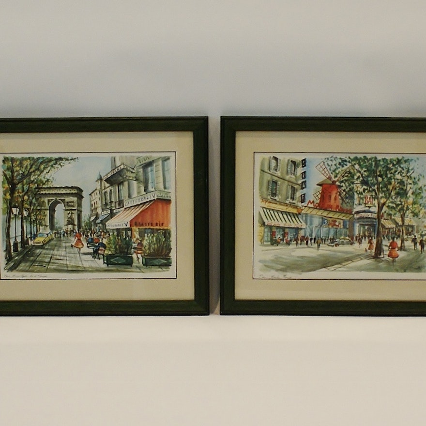 Claude Ducollet Pair of Framed Prints