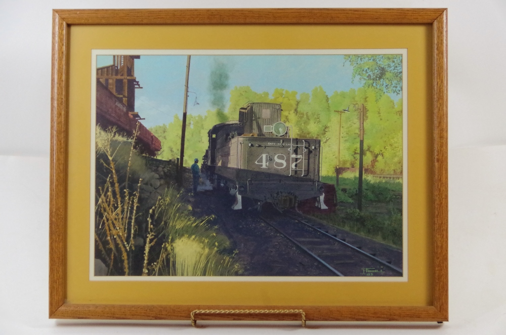 Jim Finnel Watercolor "Caught in the Act"