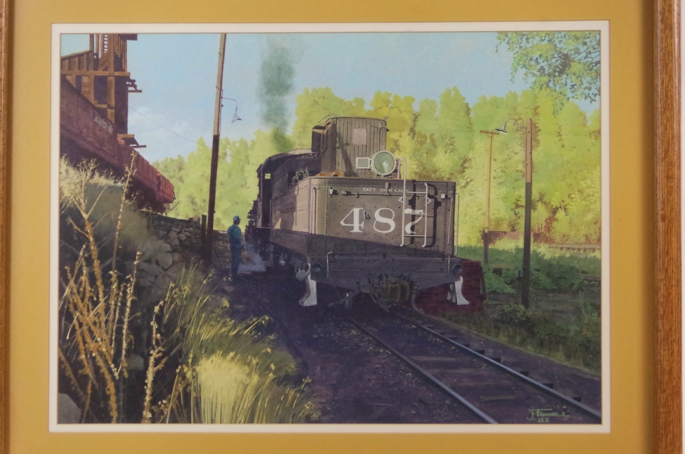 Jim Finnel Watercolor "Caught in the Act"